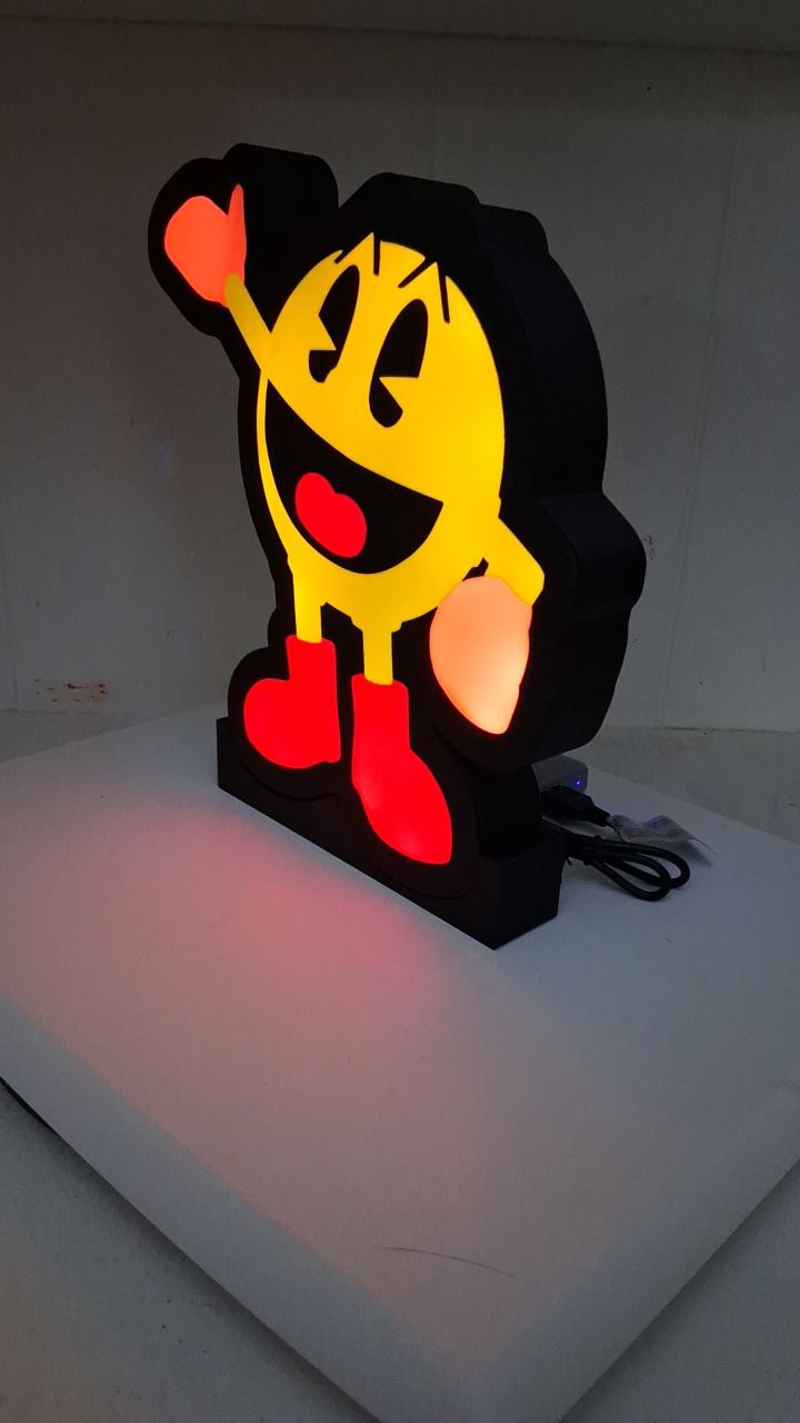 Pacman LED light box – custom 3D printed – Lit Layer Creations